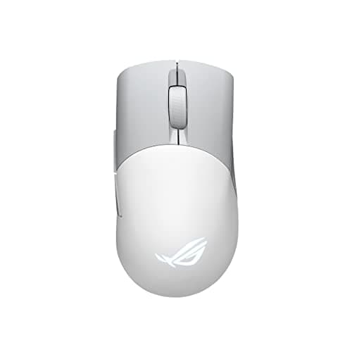 ASUS ROG Keris Wireless Aimpoint Gaming Mouse – Right-Handed Ergonomic, 75g, Tri-Mode Connectivity, 42K DPI, up to 119Hr Battery, PC/Mac Support - White