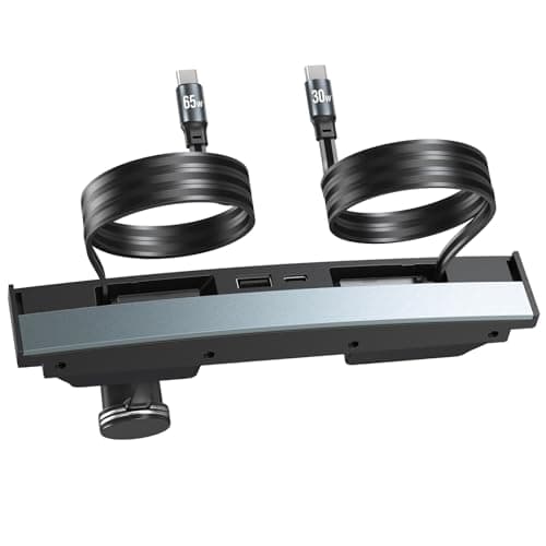 65W USB Hub for Tesla Model 3 Highland/Model Y Juniper 2024 2025 Waterproof - 4Ports Fast Charger Tesla Accessories for Tesla Phone Charger 2 Type-C Fast Charging Cables