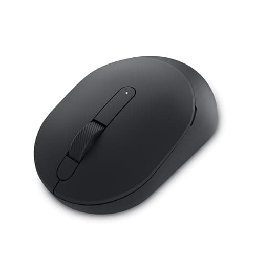 Dell Mobile Wireless Mouse - MS3320W, Wireless - 2.4 GHz, Bluetooth 5.0, Optical LED, Mechanical Scroll, 1600 DPI, 3-Buttons - Black