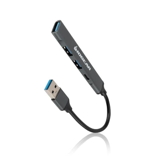 IOGEAR USB-A Multiport Hub,USB-C, 4 Ports, for USB Flashdrives, Keyboard, Mouse, Compact Size, GUH304C
