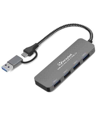USB Hub, 4 Port USB 3.0 Splitter, USB Port Hub Extender, USB C Hub 1 in 4 Out for Laptop, PC, USB A Hub USB 3.0 Port Extender USB C Hub Plug and Play