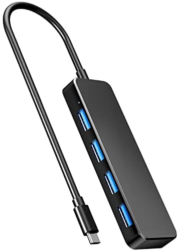 USB C Hub 4 Ports, Eanetf USB C to USB Hub 3.0 USB Splitter for Mac Pro, iMac, iPad Pro, Chromebook, Pixelbook, Dell XPS, Samsung, and More Type C Devices