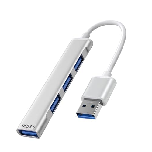 USB 3.0 Hub, 4-Port USB Hub USB Splitter USB Expander for Laptop, Xbox, Flash Drive, HDD, Console, Printer, Camera, Keyborad, Mouse and More