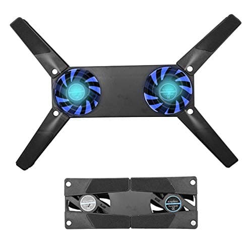 Laptop Cooling Pad Foldable for 10-15' PC Computer Notebook Laptop 2 Fans Cooler Pad