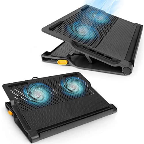 Targus 17' Dual Fan Laptop Chill Mat Plus, Ergonomic Cooling Pad, Heat Protection, 4-Port USB Hub Laptop Fan, (AWE81US)
