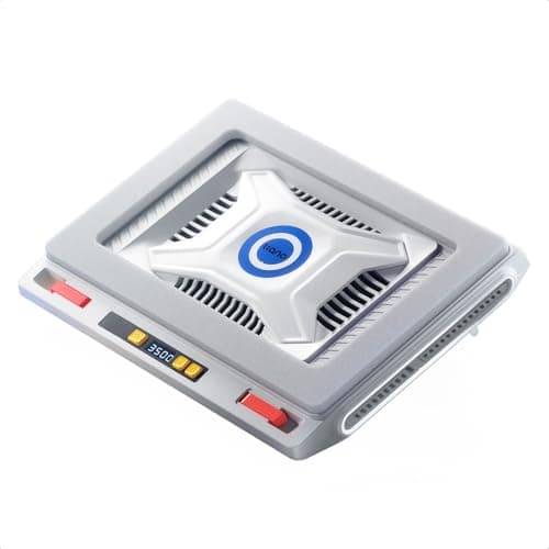 llano V10 Laptop Cooling Pad with Powerful Turbofan, Gaming Laptop Cooler with Adjustable Variable Speed, ButtonControl,LCD Screen, Seal Foam for Rapid Cooling Laptop13-17.3in (White)