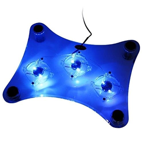 ThreeH USB Fan Laptop Cooling Pad with 3 Fans & Blue LED Lights for Laptop PS3 / PS4 / PS Slim H-UF01