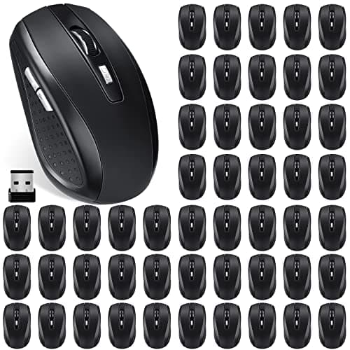 Macarrie 20 Pack Wireless Mouse for Laptop 1200dpi Wireless Computer Mouse Bulk with 6 Buttons Included USB Receiver Compatible with Windows, Pc, Computer