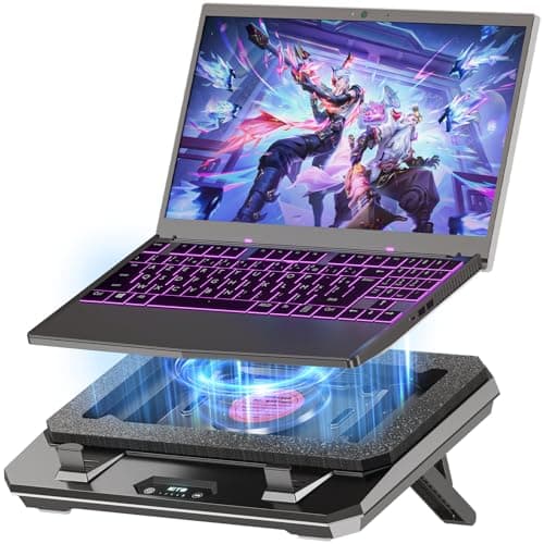 GT300 Upgraded Laptop Cooling Pad with Adjustable Stand, Turbo Boosted Cooler for Rapid Cooling 10-17inch Gaming Laptop, Flexible Sealing Ring，Featuring Air Filtration and USB Hub